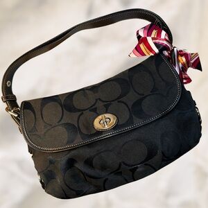 Coach Signature Sufflette Cloth Handbag